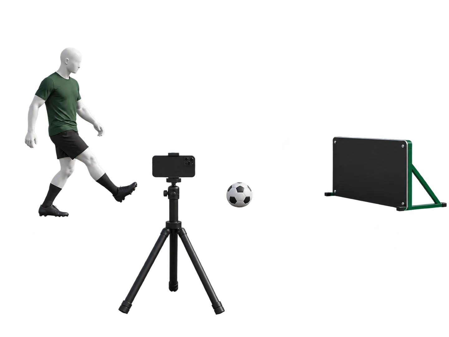 Wall passing soccer practice illustration